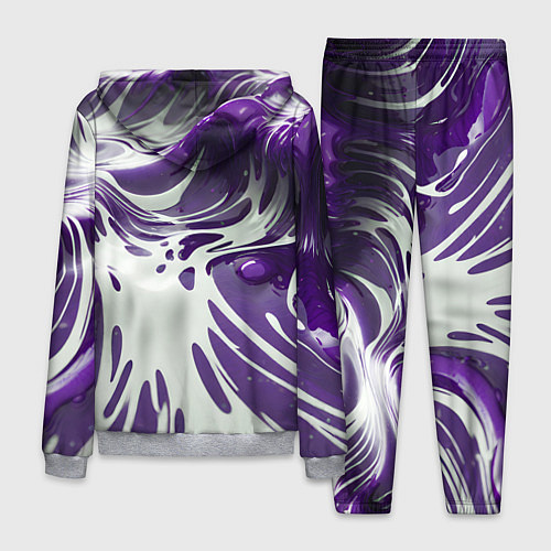 Мужской костюм Бело-фиолетовая краска / 3D-Меланж – фото 2
