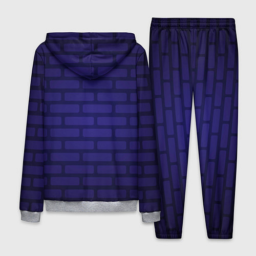 Мужской костюм Фиолетовая кирпичная стена / 3D-Меланж – фото 2