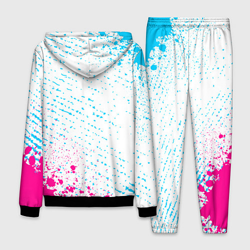 Мужской костюм Powerwolf neon gradient style вертикально / 3D-Черный – фото 2