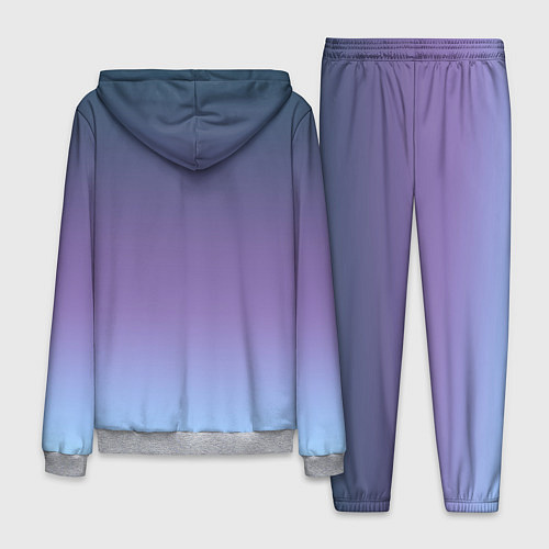 Мужской костюм Градиент синий фиолетовый голубой / 3D-Меланж – фото 2