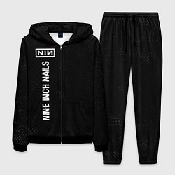 Костюм мужской Nine Inch Nails glitch на темном фоне по-вертикали, цвет: 3D-черный