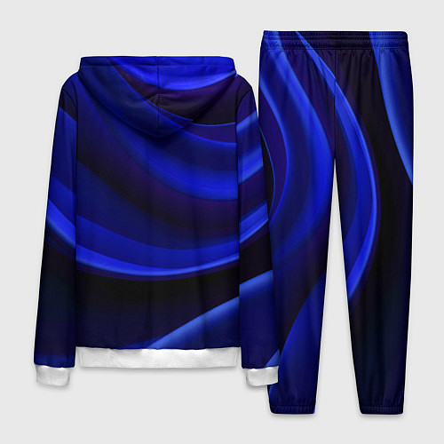 Мужской костюм Темная синяя абстракция / 3D-Белый – фото 2