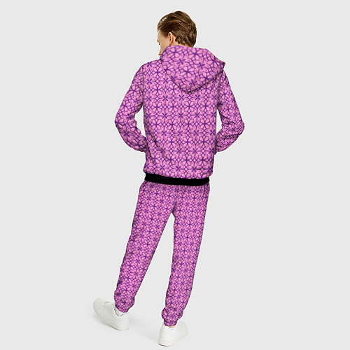 Мужской костюм Фиолетовый орнамент / 3D-Черный – фото 4