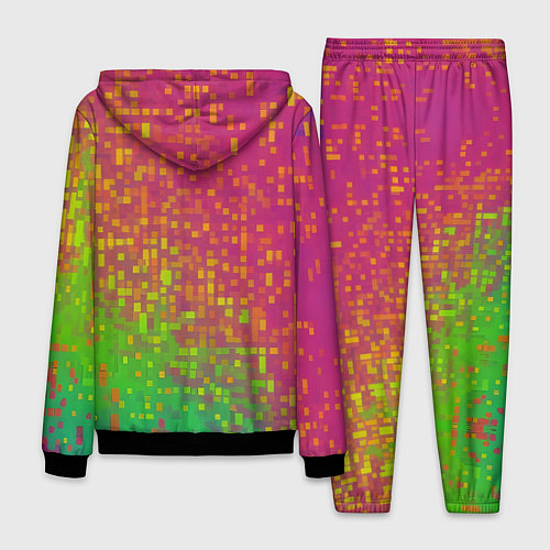 Мужской костюм Разноцветные пиксели / 3D-Черный – фото 2