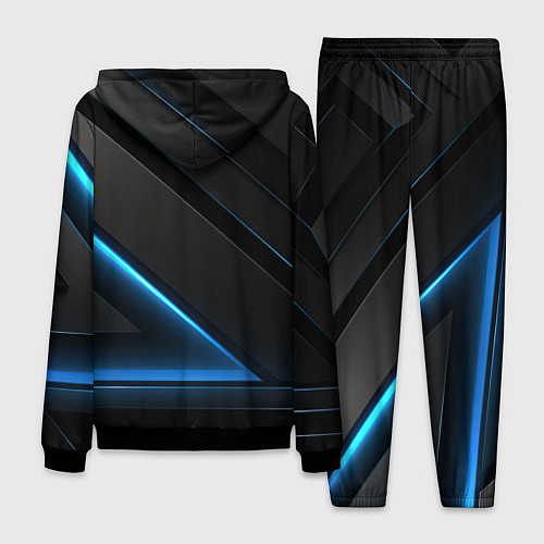 Мужской костюм Blue black neon / 3D-Черный – фото 2