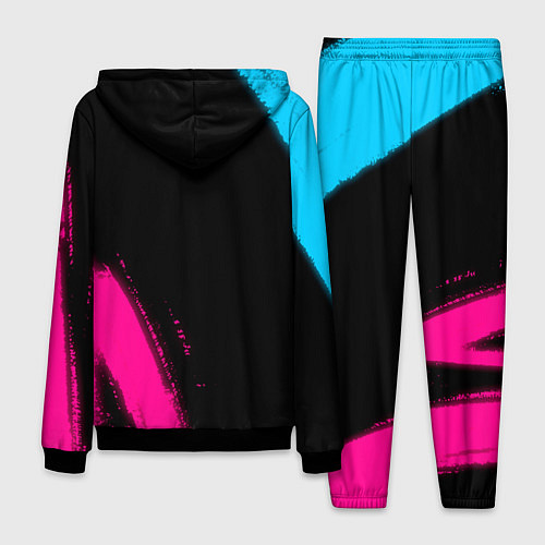 Мужской костюм GTA6 - neon gradient вертикально / 3D-Черный – фото 2