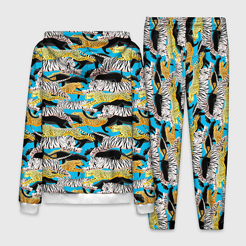 Мужской костюм Прыжок диких кошек / 3D-Белый – фото 2