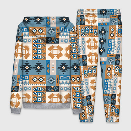 Мужской костюм Этнический мозаичный геометрический паттерн / 3D-Меланж – фото 2