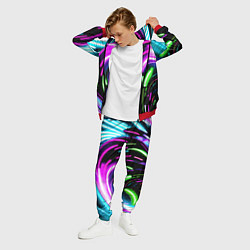 Костюм мужской Неоновая экспрессивная абстракция, цвет: 3D-красный — фото 2