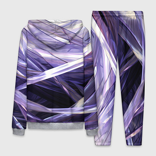 Мужской костюм Фиолетовые прозрачные полосы / 3D-Меланж – фото 2