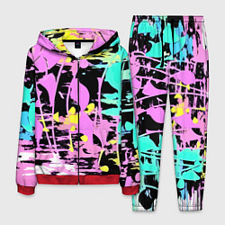 Костюм мужской Color expressive abstraction, цвет: 3D-красный