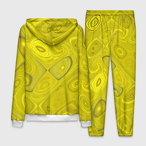 Мужской костюм Желтые плавленные клетки / 3D-Белый – фото 2