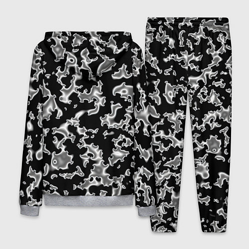 Мужской костюм Капли жидкого металла - камуфляж на чёрном / 3D-Меланж – фото 2