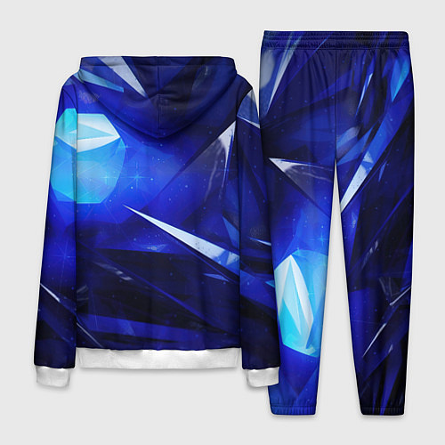 Мужской костюм Black and blue abstract background sport style / 3D-Белый – фото 2