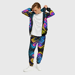 Костюм мужской Жёлтый неон, цвет: 3D-черный — фото 2