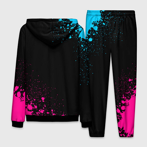Мужской костюм Club Brugge - neon gradient вертикально / 3D-Черный – фото 2