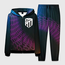 Костюм мужской Atletico Madrid футбольная сетка, цвет: 3D-черный