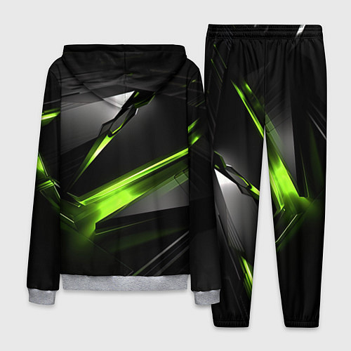 Мужской костюм Зеленая абстрактная конструкция в стиле nvidia / 3D-Меланж – фото 2