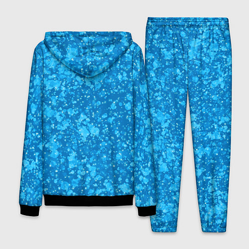 Мужской костюм Ярко-голубой абстракция космический / 3D-Черный – фото 2