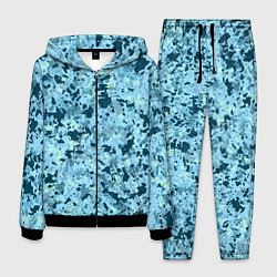 Костюм мужской Абстракция бирюзовый, цвет: 3D-черный