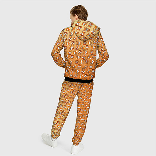 Мужской костюм Паттерн из милых лисят / 3D-Черный – фото 4