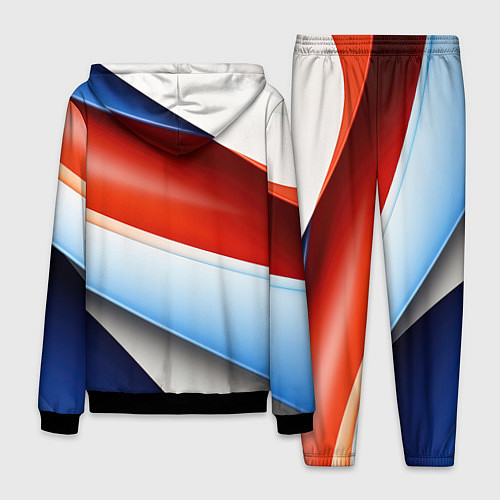 Мужской костюм Абстрактный минимализм плавные волнистые линии / 3D-Черный – фото 2