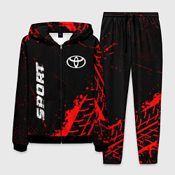 Костюм мужской Toyota red sport tires, цвет: 3D-черный