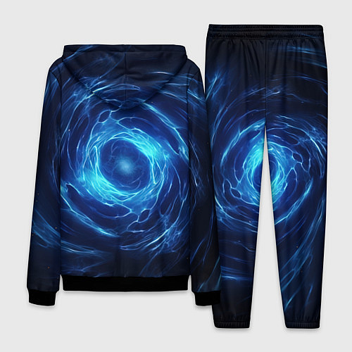 Мужской костюм Взрыв синий геометрической абстракции / 3D-Черный – фото 2