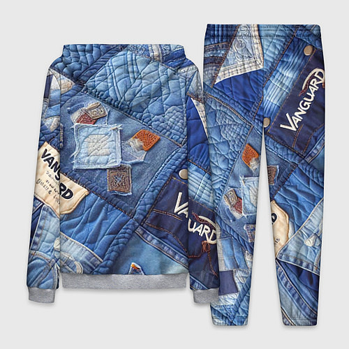 Мужской костюм Vanguard jeans patchwork - ai art / 3D-Меланж – фото 2
