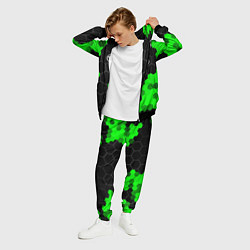 Костюм мужской FAW green sport hexagon, цвет: 3D-черный — фото 2