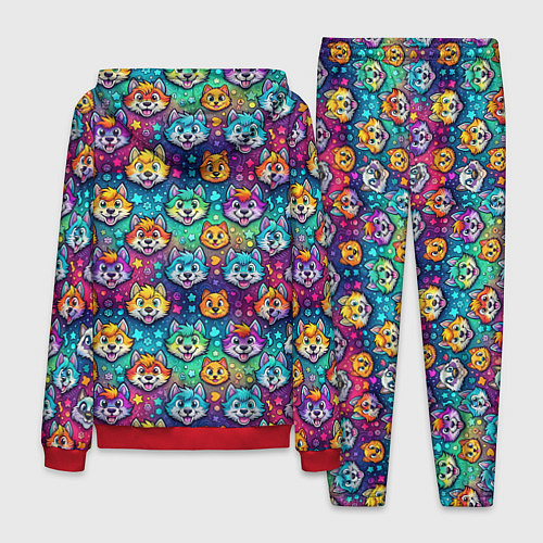 Мужской костюм Furry color anime animal faces / 3D-Красный – фото 2