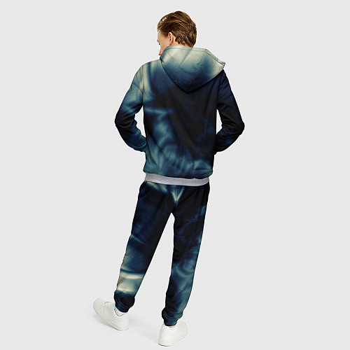 Мужской костюм Абстрактный тёмно-синий / 3D-Меланж – фото 4