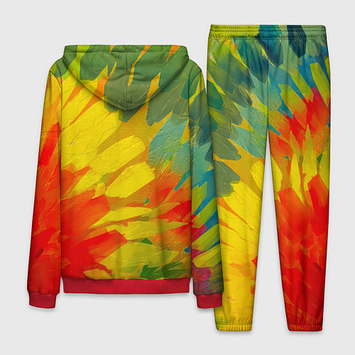 Мужской костюм Абстракция цветение акрил / 3D-Красный – фото 2