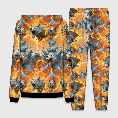 Мужской костюм Волки и камни / 3D-Черный – фото 2