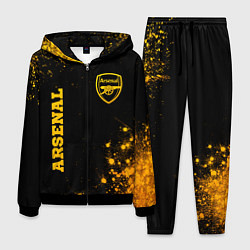 Костюм мужской Arsenal - gold gradient вертикально, цвет: 3D-черный