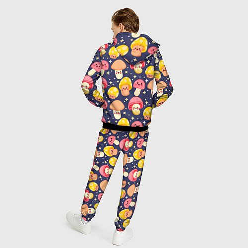 Мужской костюм Веселые грибочки паттерн / 3D-Черный – фото 4