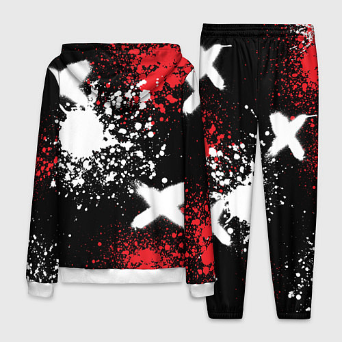 Мужской костюм ММА на фоне брызг красок / 3D-Белый – фото 2