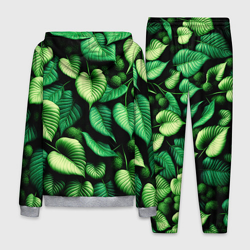 Мужской костюм Зеленые листья и мох / 3D-Меланж – фото 2