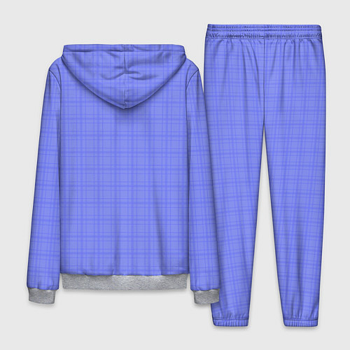 Мужской костюм Умеренный аспидно-синий клетчатый / 3D-Меланж – фото 2