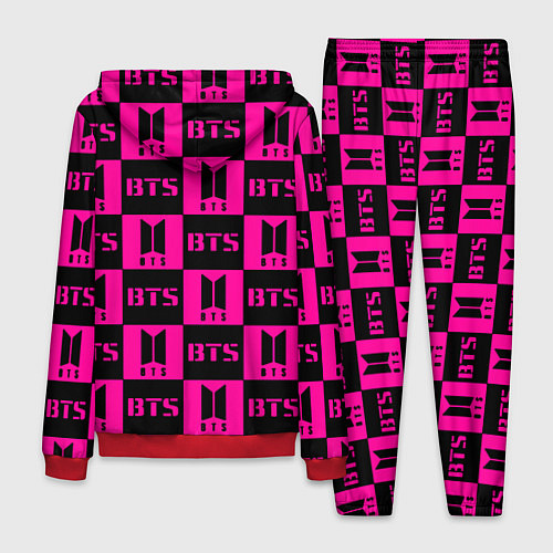 Мужской костюм BTS pattern pink logo / 3D-Красный – фото 2