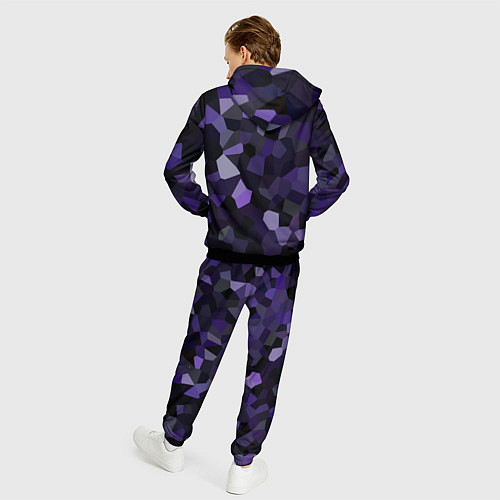 Мужской костюм Кристаллизация темно-фиолетового / 3D-Черный – фото 4