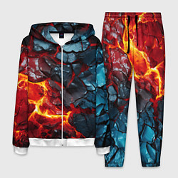 Костюм мужской Темная огненная плитка, цвет: 3D-белый