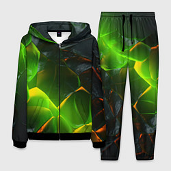 Мужской костюм Зеленая абстрактная неоновая текстура