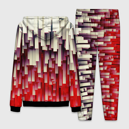 Мужской костюм Блоки-сталактиты с красной подсветкой / 3D-Черный – фото 2