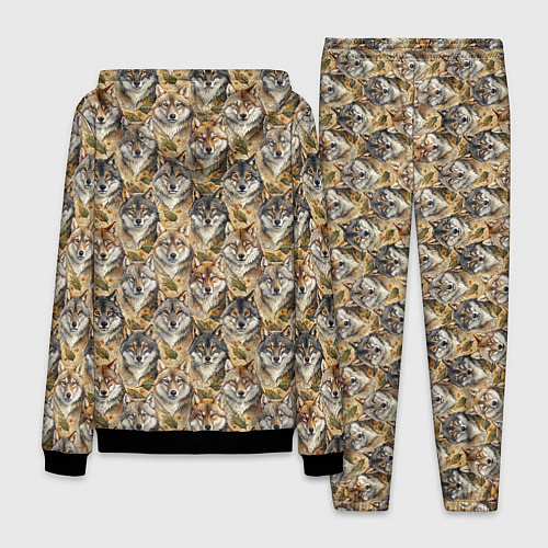 Мужской костюм Мотив с мордами волков / 3D-Черный – фото 2