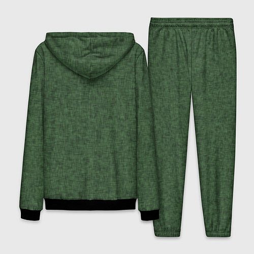 Мужской костюм Лесной зелёный однотонный текстурированный / 3D-Черный – фото 2