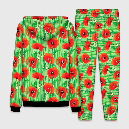 Мужской костюм Маковый узор / 3D-Черный – фото 2