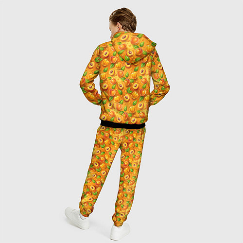 Мужской костюм Сочные сладкие абрикосы паттерн / 3D-Черный – фото 4