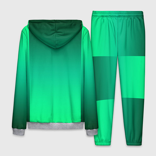 Мужской костюм Яркий зеленый градиентный комбинированный фон / 3D-Меланж – фото 2