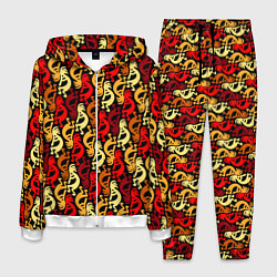 Костюм мужской Кокопелли - паттерн, цвет: 3D-белый